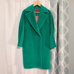 MaxMara Women's Vibrant Green Sydney Alpaca and Wool blend Coat.